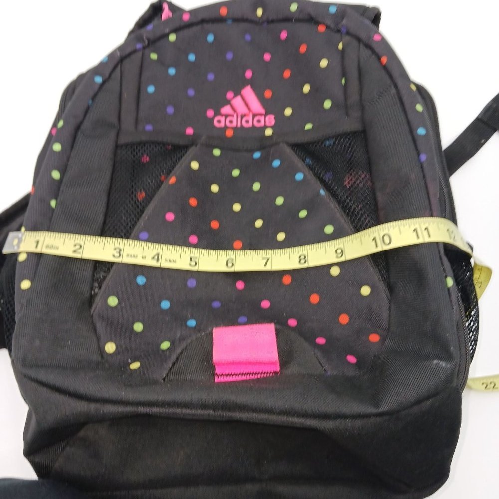 ADIDAS BLACK COLORFUL POLKA DOT BACKPACK - Picture 10 of 16